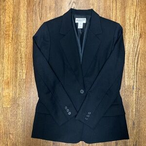 PENDLETON career blazer, black wool, size 4 Petite